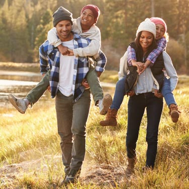 Smiling family